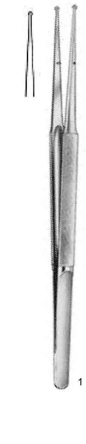 RİNG TİP MİKRO DOKU PENSETİ YUVARLAK SAPLI DÜZ  0,5X1,0 MM 18 CM